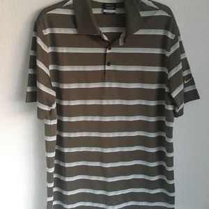 Nike golf polo. Striped. Men’s large. Like new